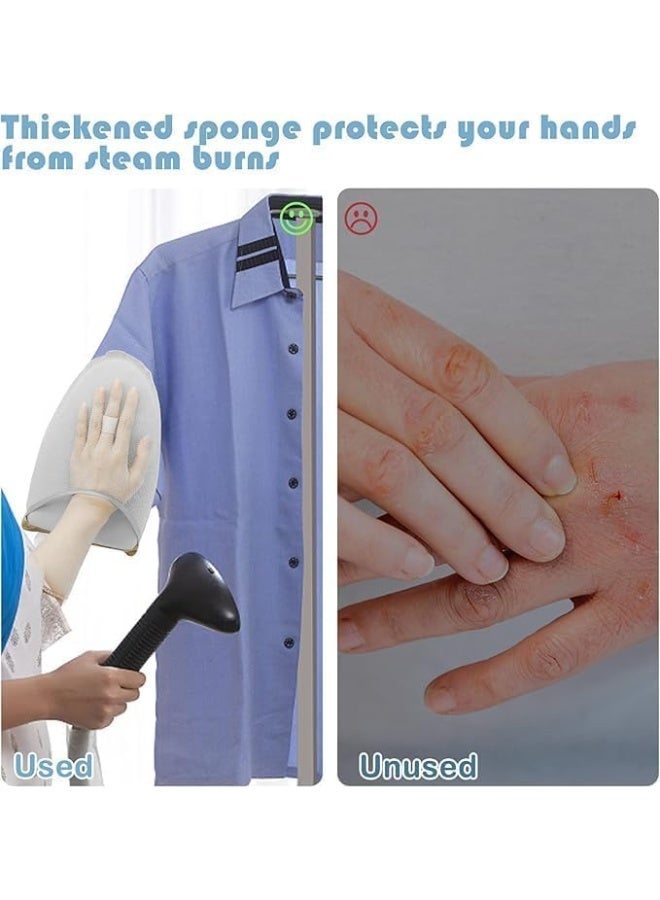 قفاز مكواة بخارية للملابس، مقاوم للحرارة، مزود بحلقة للأصابع، لوح كي محمول باليد، ملحق حماية من البخار لمكواة الملابس، أزرق - Image 2